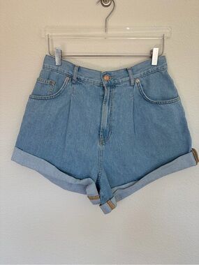 Free people WE THE FREE Danni High Rise Shorts - Light Blue | M